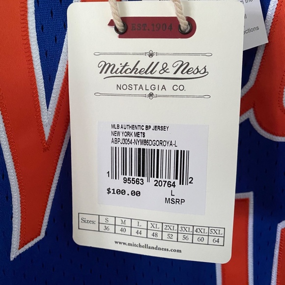 NWT Mitchell & Ness New York Mets Dwight Gooden Jersey, Men's Large - Picture 5 of 13